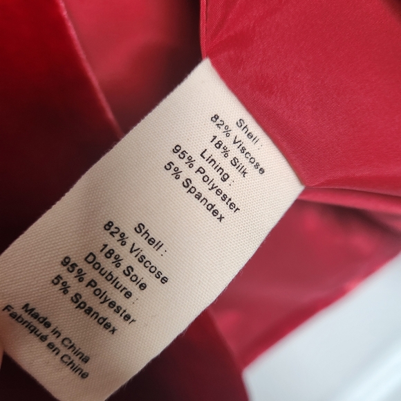 L'AGENCE Chamberlain Single Breasted Red Velvet Blazer - Picture 5 of 5